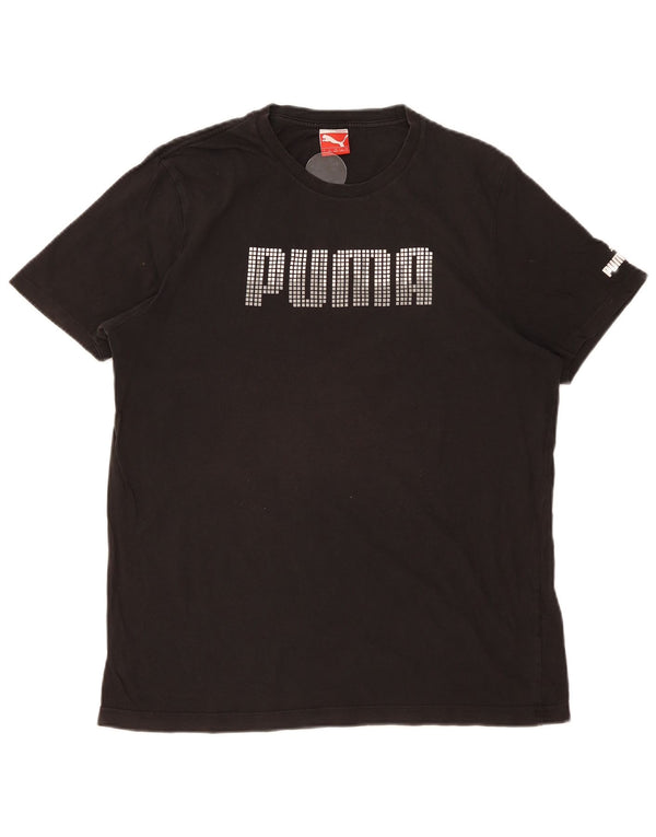 PUMA - Camiseta gráfica para hombre, talla grande, color negro