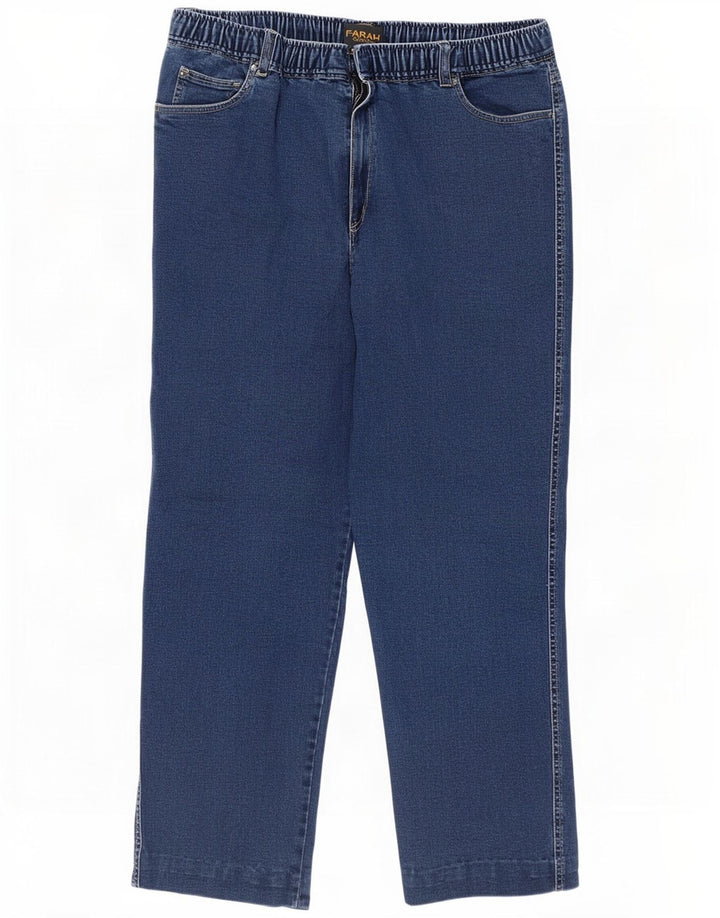 Farah Vaqueros Rectos Clásicos Mujer W36 L27 Algodón Azul