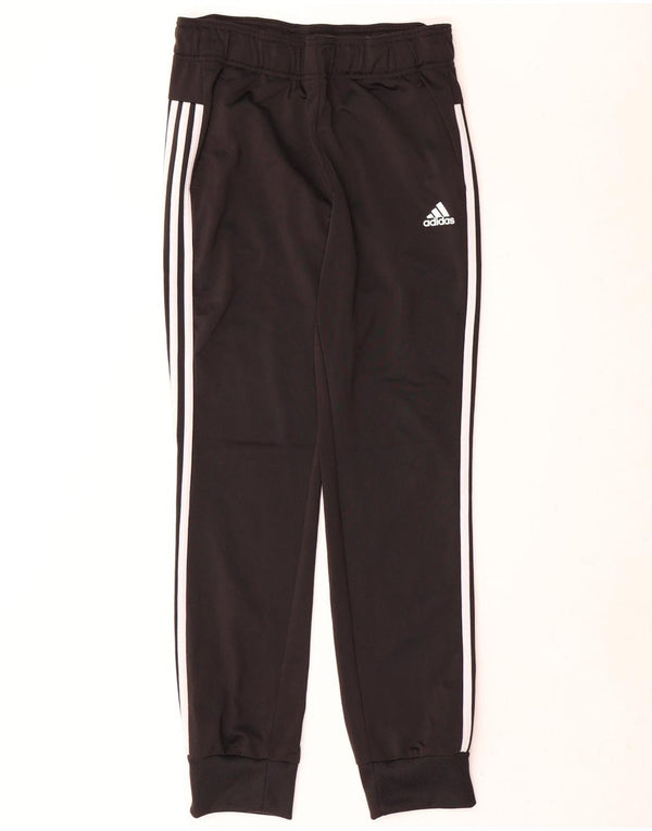 Adidas Mujer Chándal Pantalones Joggers UK 8/10 Pequeño Negro Poliéster