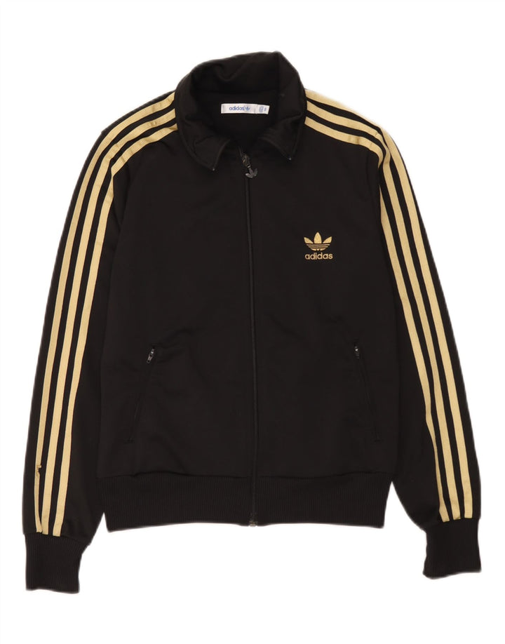 Adidas Chaqueta superior de chándal gráfico para mujer EU 40 Mediano Negro Poliéster
