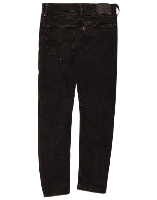 Vaqueros Levi's 512 Slim Tapered para mujer W30 L27 Algodón negro