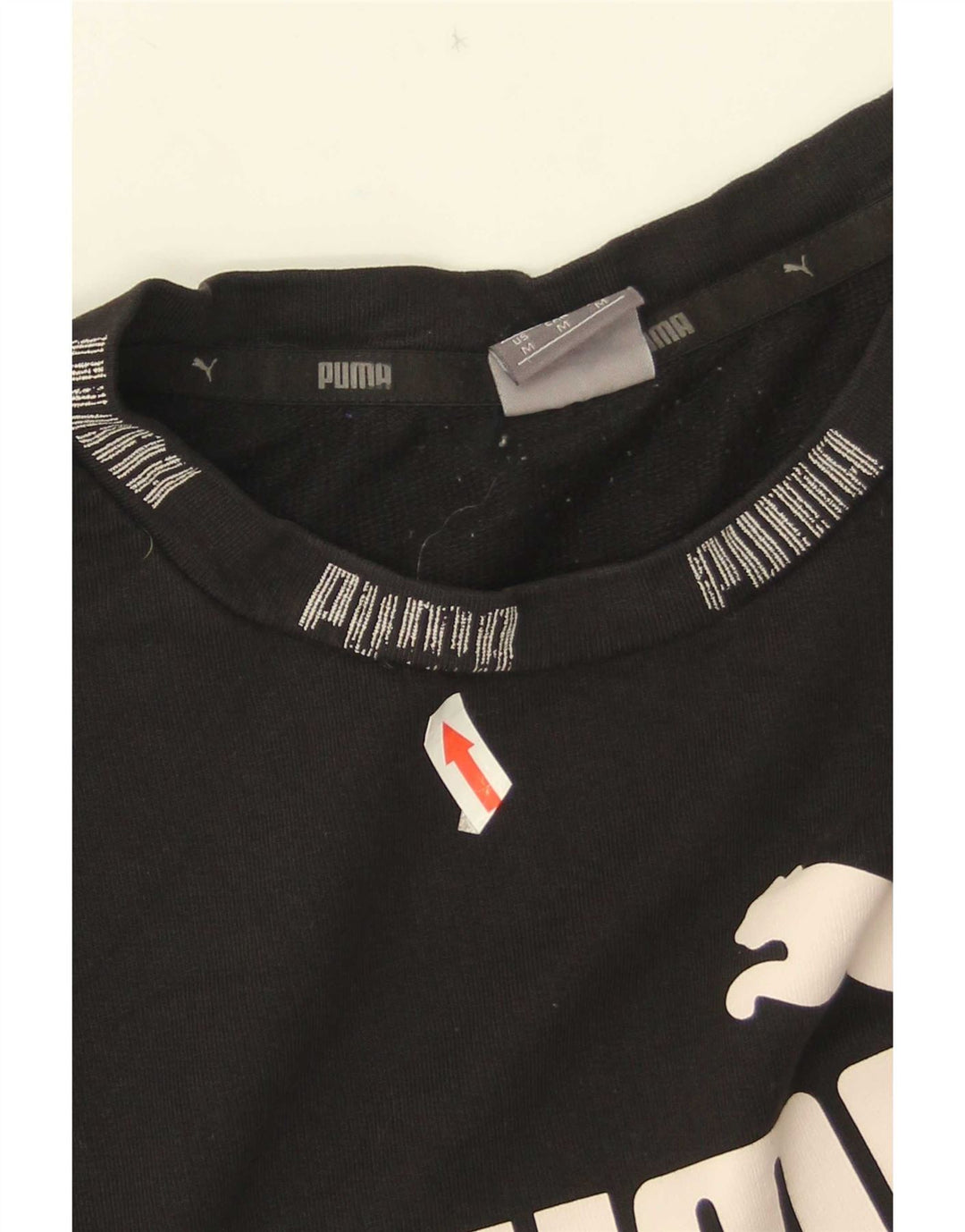 Puma Camiseta gráfica para hombre Top Medium Black Cotton