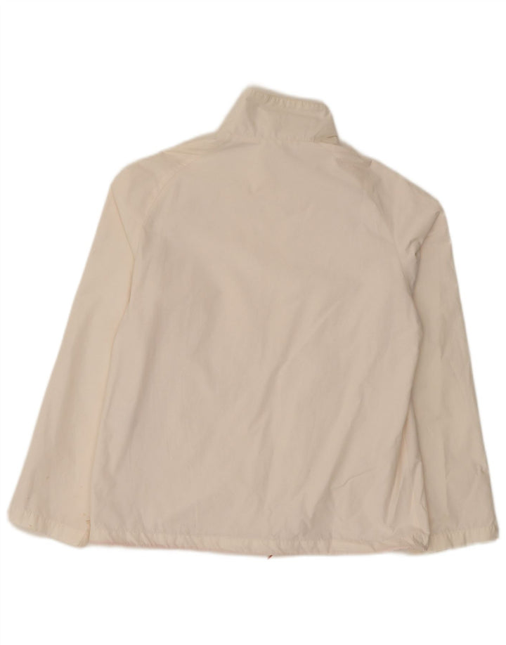 Sergio Tacchini Chaqueta cortavientos para mujer Reino Unido 14 Algodón blanco mediano