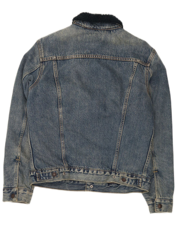 Levi's Chaqueta vaquera Sherpa para hombre Reino Unido 36 Algodón azul pequeño