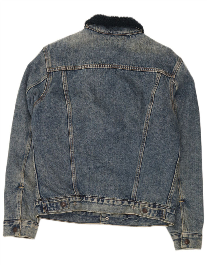 Levi's Chaqueta vaquera Sherpa para hombre Reino Unido 36 Algodón azul pequeño