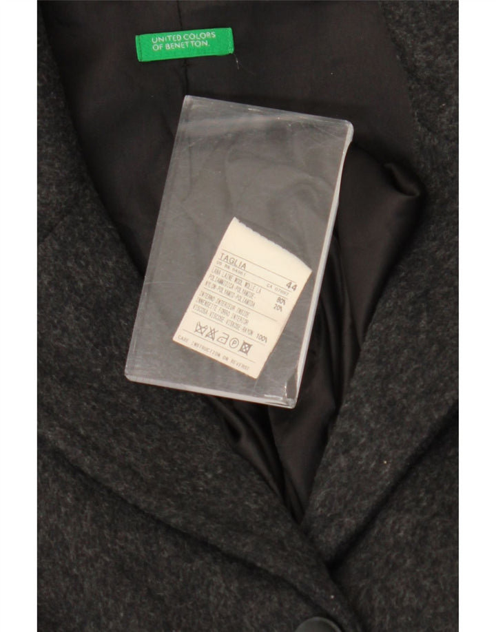 Abrigo Mujer Benetton IT 44 Lana Gris Medio