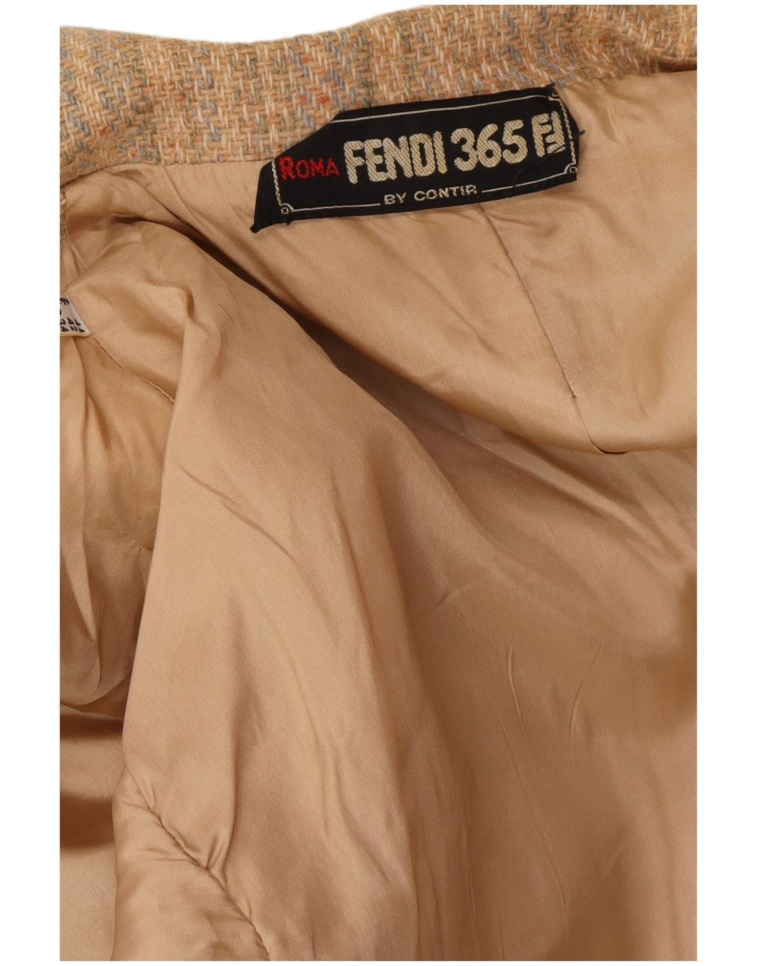 FENDI Chaqueta tipo blazer de 2 botones para mujer IT 44 Clásico a rayas beige medio