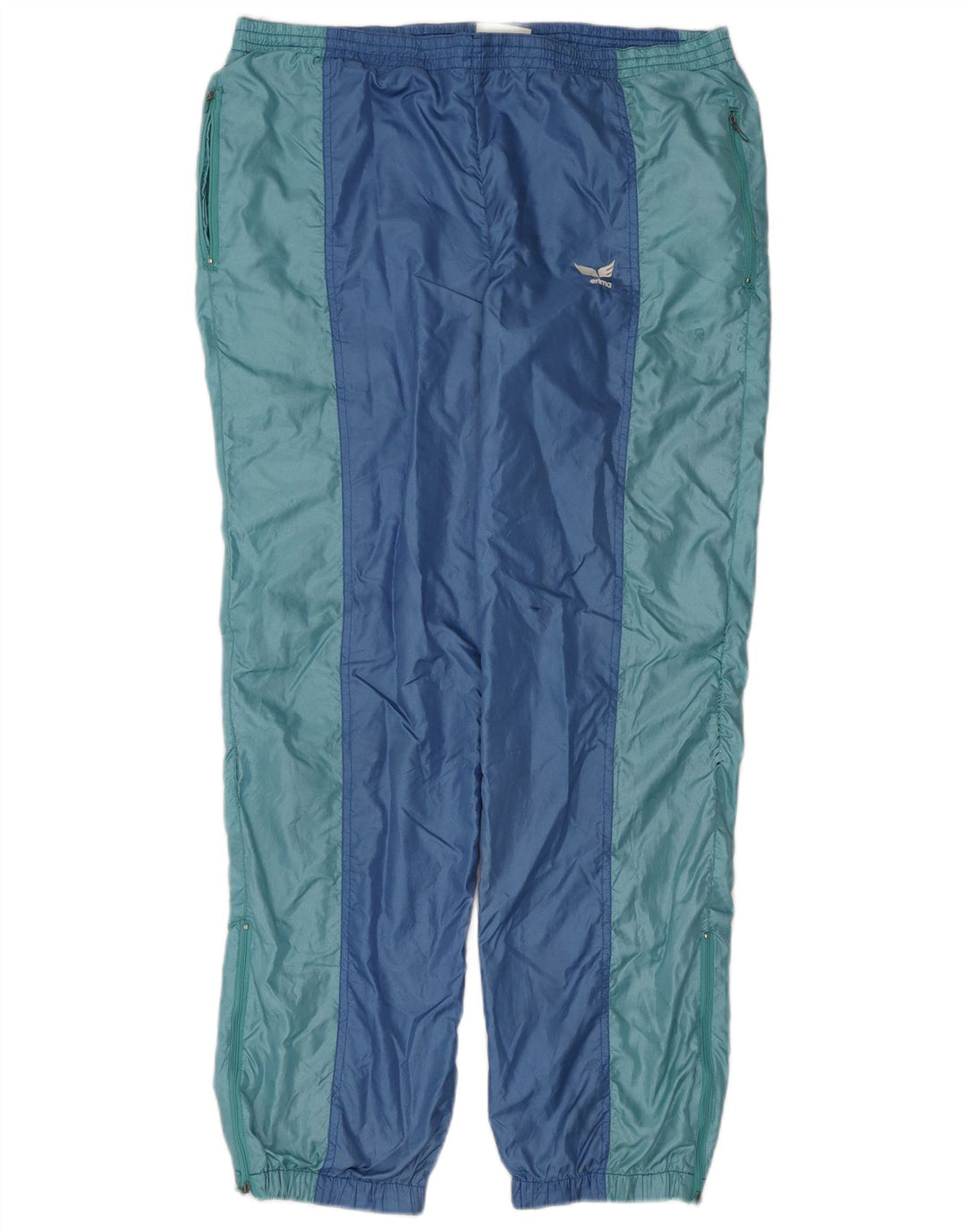 Erima Hombre Pantalones De Chándal Joggers Large Azul Colorblock Poliamida