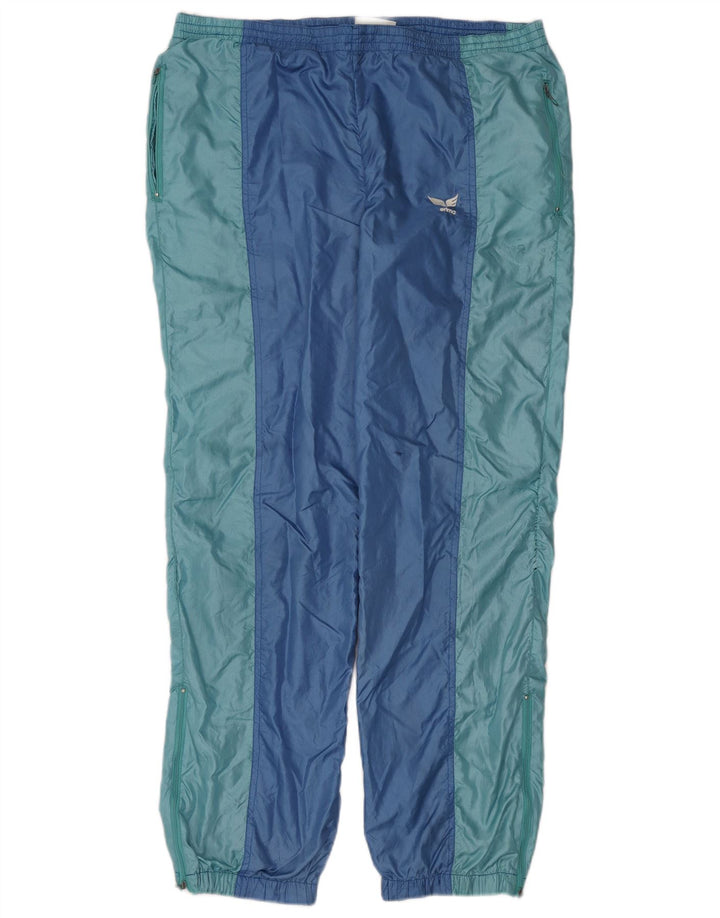 Erima Hombre Pantalones De Chándal Joggers Large Azul Colorblock Poliamida