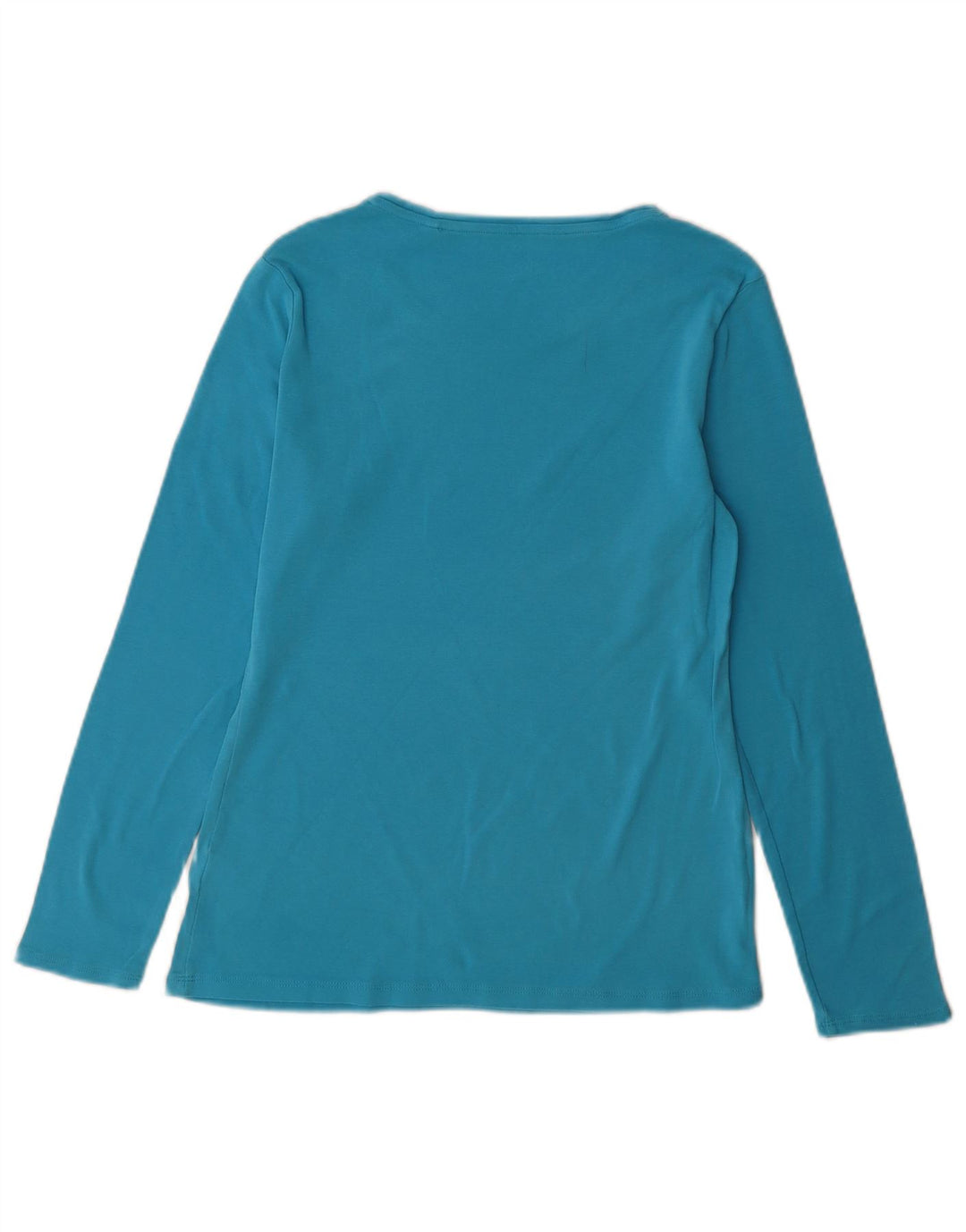 Marks & Spencer - Camiseta de manga larga para mujer, talla 40, talla grande, algodón azul