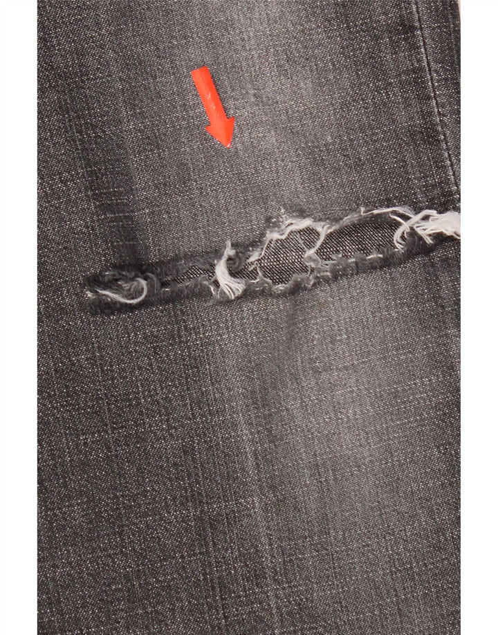 Levi's Jeans rectos desgastados 505 para mujer US 6 Medium W30 L32 Gris