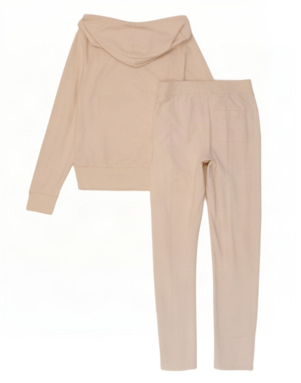 Ralph Lauren Womens Graphic Hooded Full Tracksuit UK 4 XS Off White Cotton