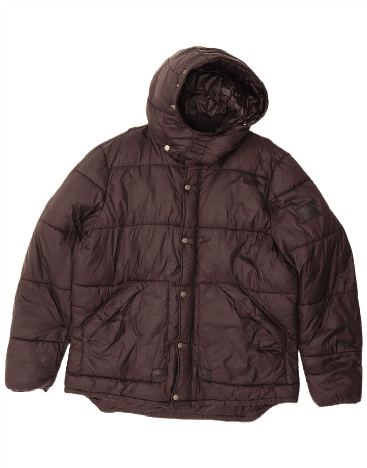 Barbour Chaqueta acolchada con capucha para hombre UK 42 XL Poliamida negra