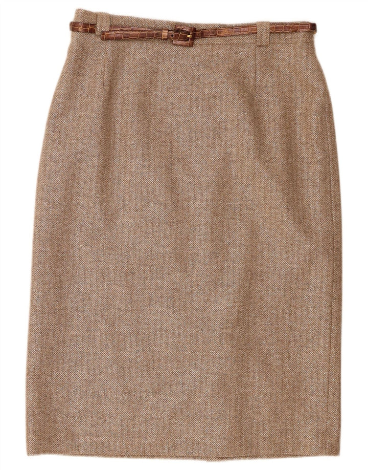 Falda lápiz para mujer Eugen Klein IT 42 Medium W30 Lana marrón Chevron