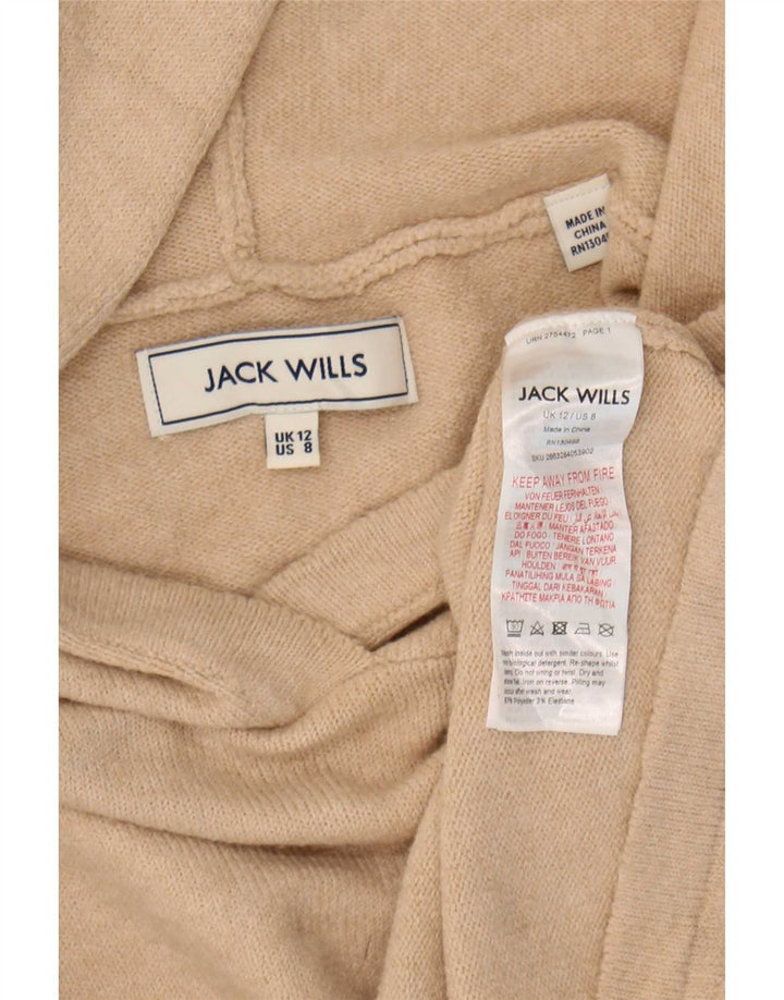 Jack Wills Suéter de gran tamaño con capucha para mujer UK 12 Medium Beige