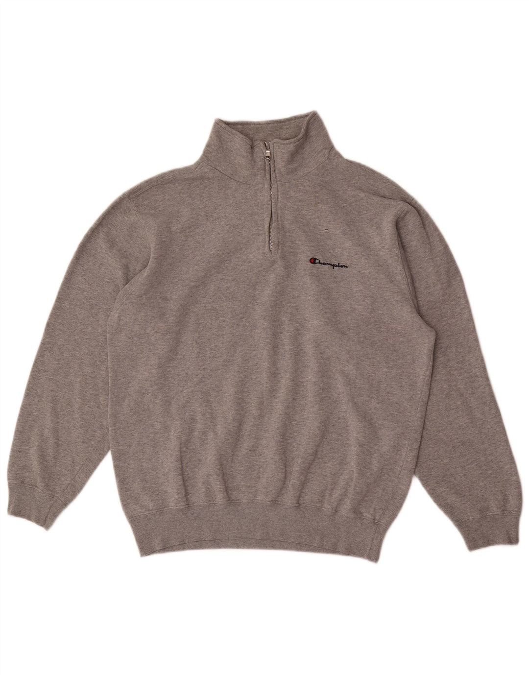 Champion Sudadera Con Cuello Y Cremallera Jumper De Algodón Moteado Gris Medio