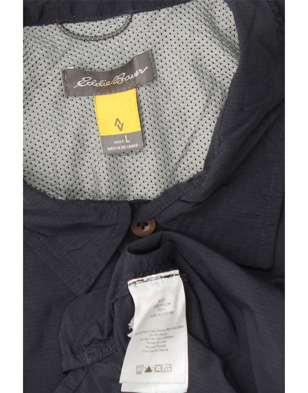 Eddie Bauer Camisa de viaje para hombre grande Nylon azul marino