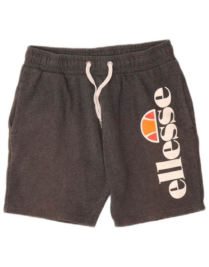 ELLESSE Shorts deportivos gráficos para hombre Algodón gris pequeño