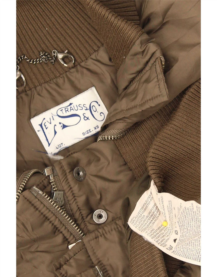 Levi's Chaqueta acolchada extragrande para mujer UK 6 XS Poliéster caqui