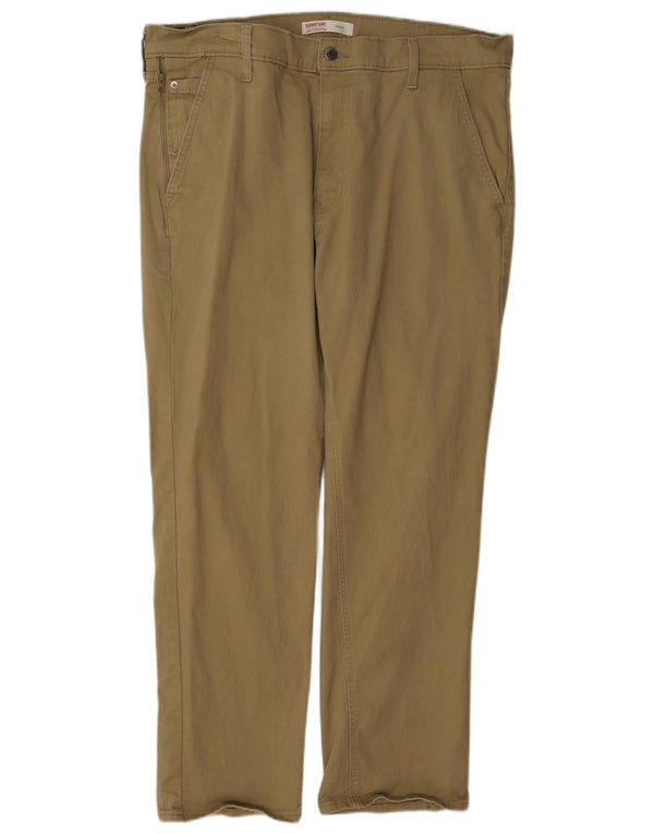 Levi's Mens Signature Slim Chino Pantalones W38 L32 Algodón Caqui
