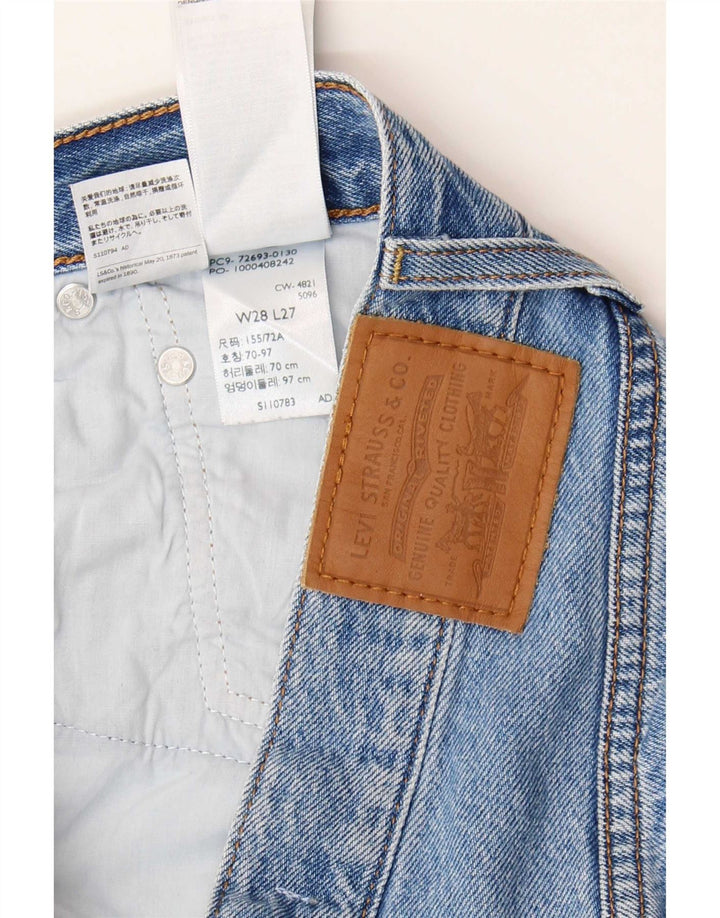 Vaqueros Levi's Mujer Ribcage Rectos W28 L27 Algodón Azul