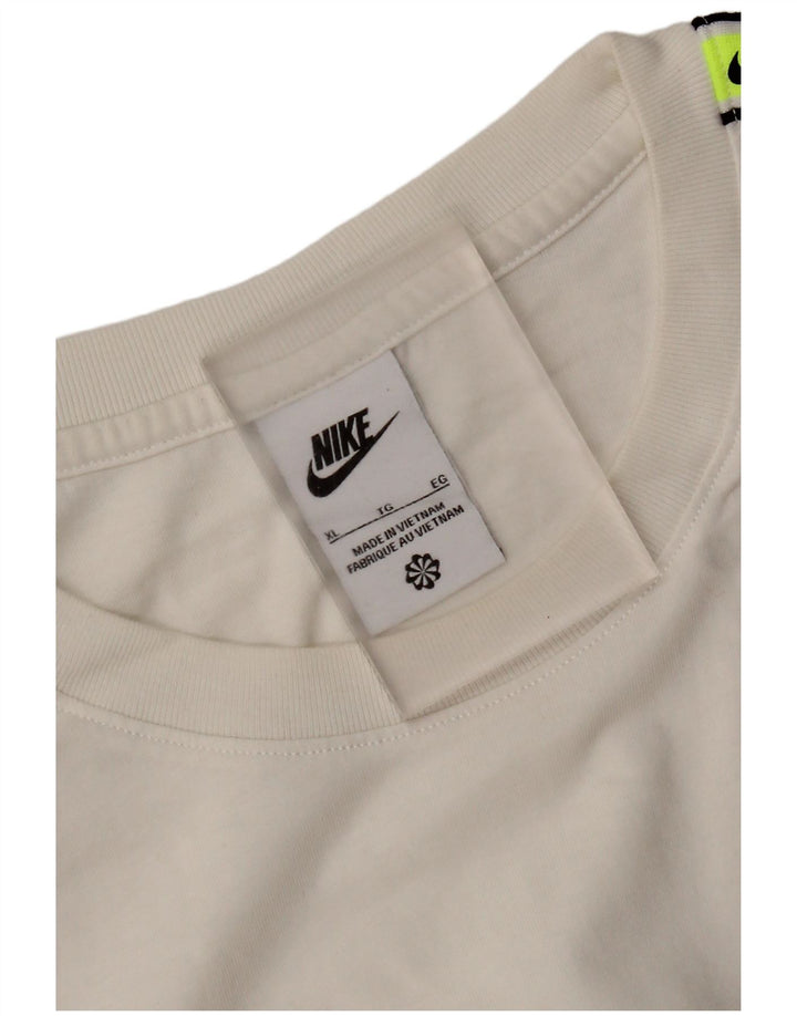 Nike Camiseta gráfica para hombre Top XL Blanco Colorblock