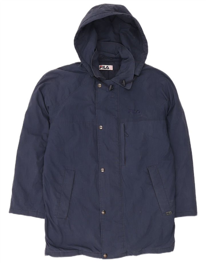 FILA Abrigo con capucha para hombre IT 48 Poliéster azul marino medio