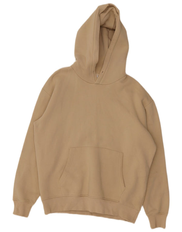 Zara Hombre Sudadera Con Capucha Jersey 2XL Algodón Beige