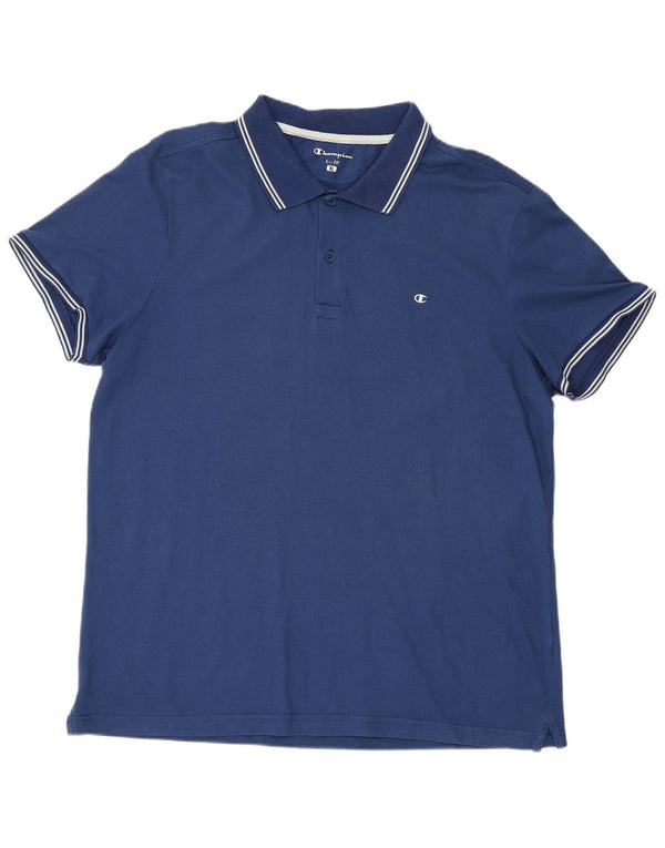 CHAMPION Polo de ajuste fácil para hombre XL Azul