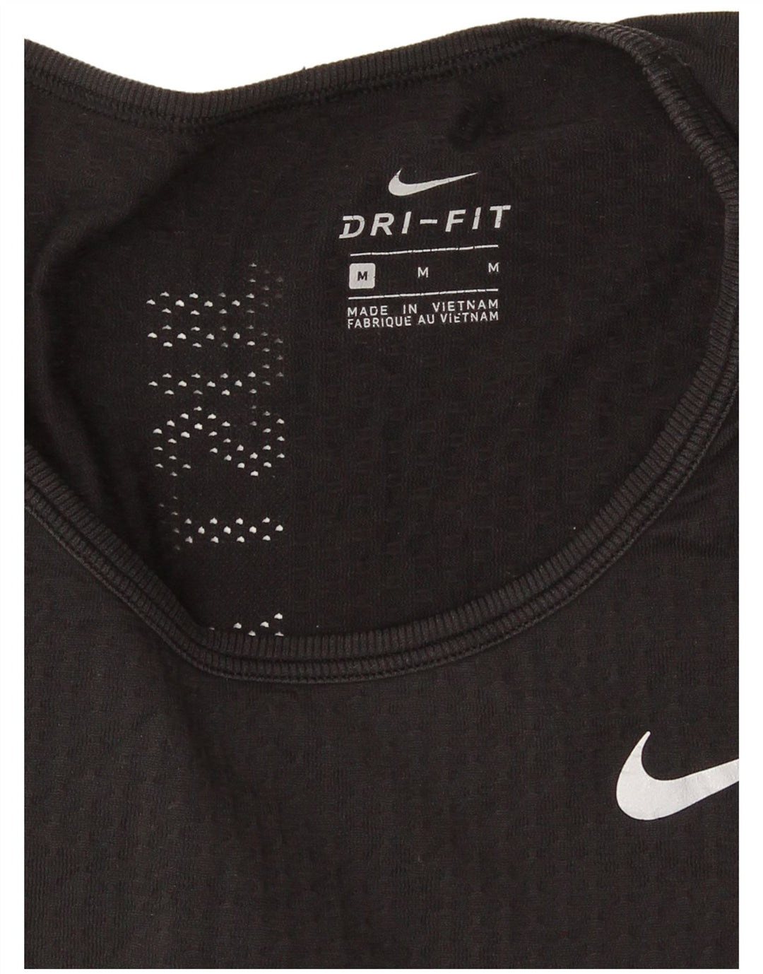 Nike Mujer Dri Fit Top Manga Larga UK 12 Mediano Negro Poliéster