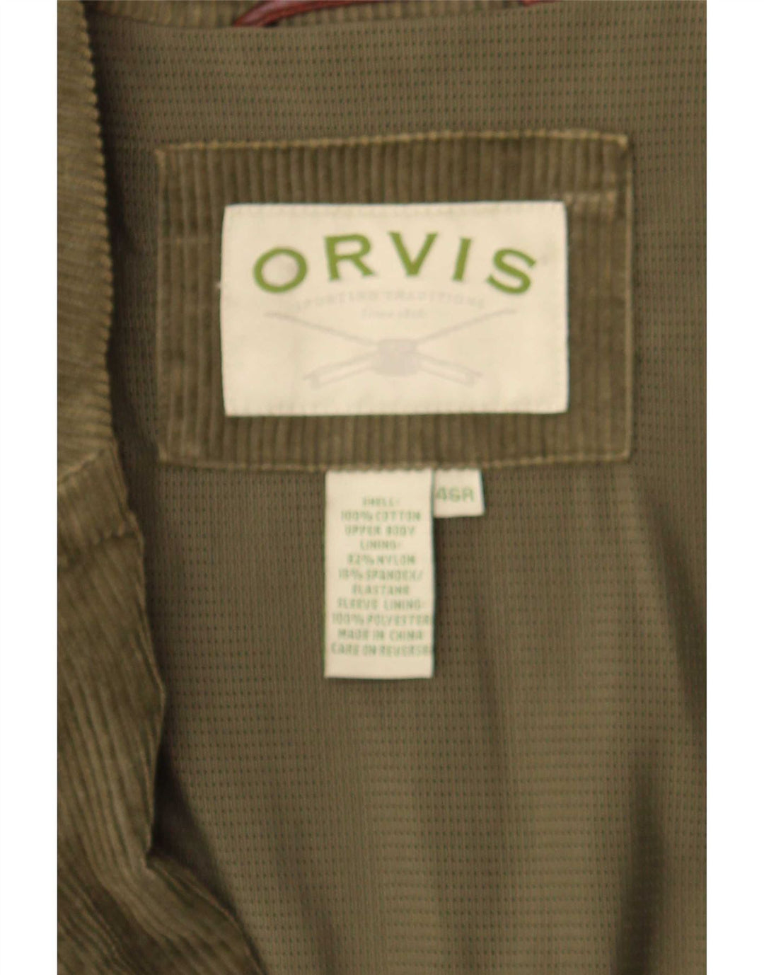 Orvis Chaqueta tipo blazer de pana con 2 botones para hombre EU 46 3XL Algodón verde