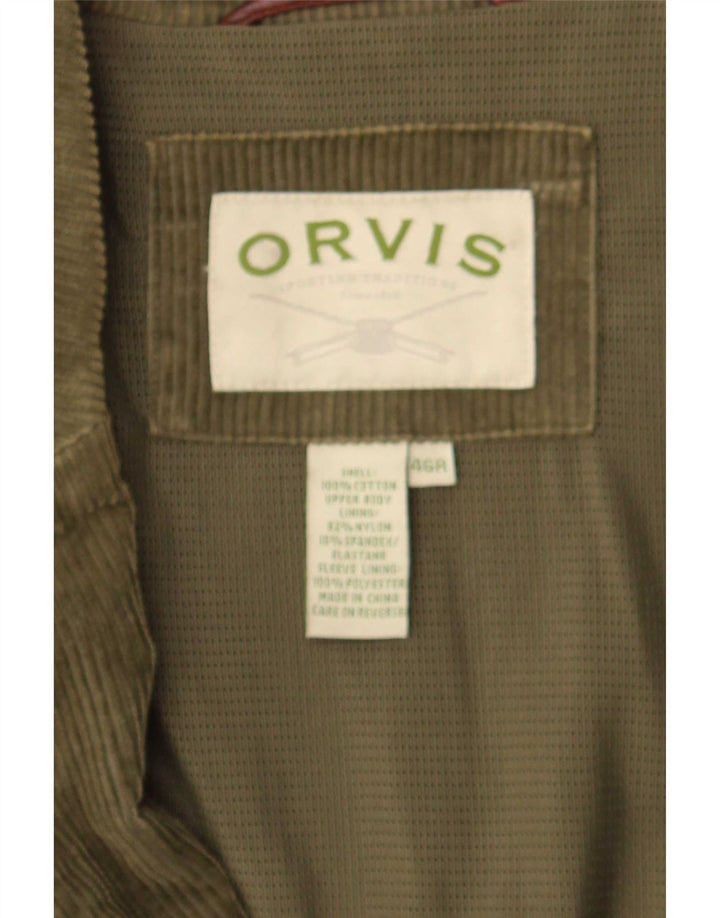 Orvis Chaqueta tipo blazer de pana con 2 botones para hombre EU 46 3XL Algodón verde