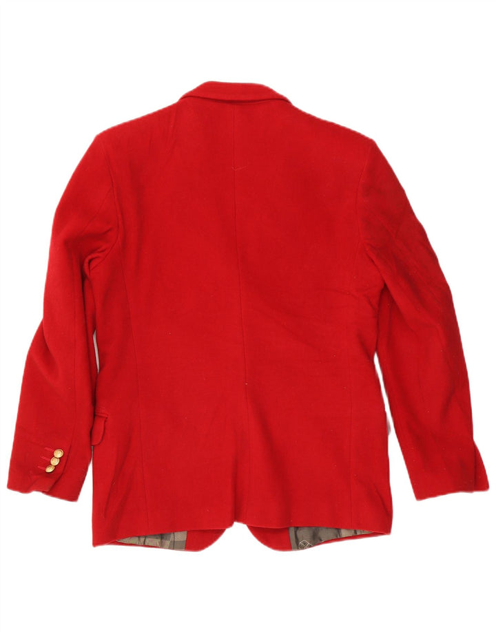 Armata Di Mare Chaqueta Blazer De 3 Botones Para Mujer IT 42 Lana Roja Mediana