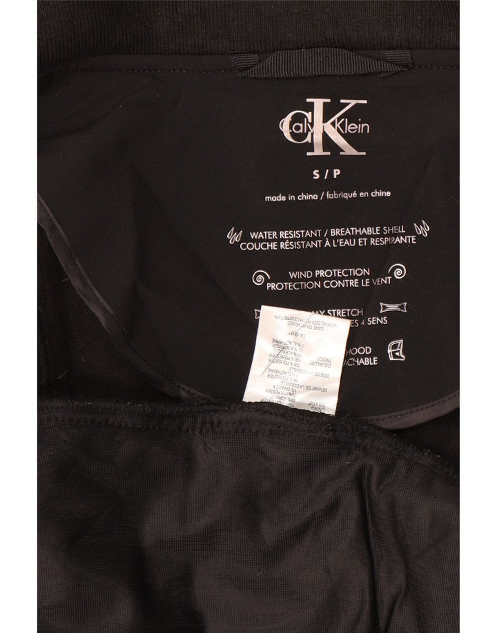 Calvin Klein Chubasquero para mujer UK 10 Pequeño Poliéster negro