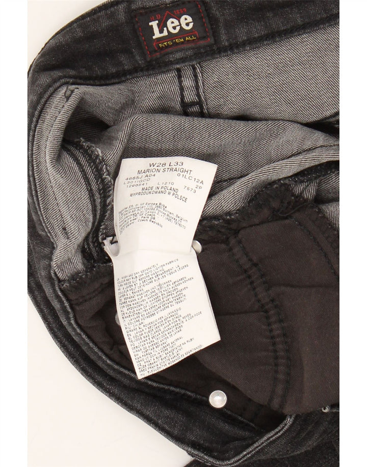LEE Womens Marion Straight Jeans W28 L30 Black Cotton Vintage Lee and Second-Hand Lee from Messina Hembry 