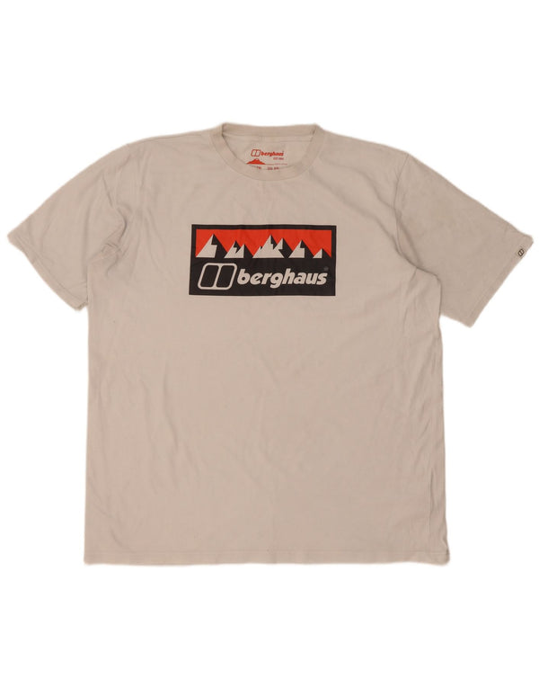 Berghaus Camiseta gráfica para hombre Top 2XL Algodón blanco