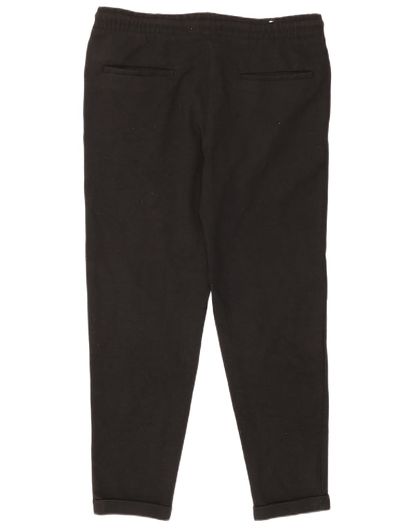 Zara Mens Cropped Trousers Medium W31 L26 Black Polyester