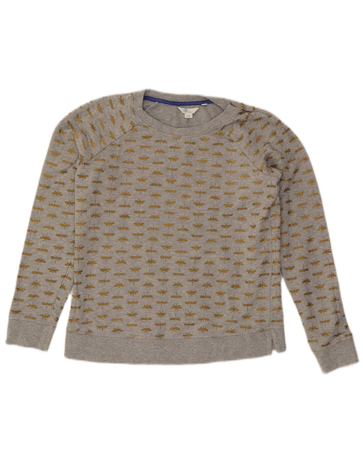Boden - Sudadera extragrande con estampado abstracto para mujer, talla 6, XS, color gris