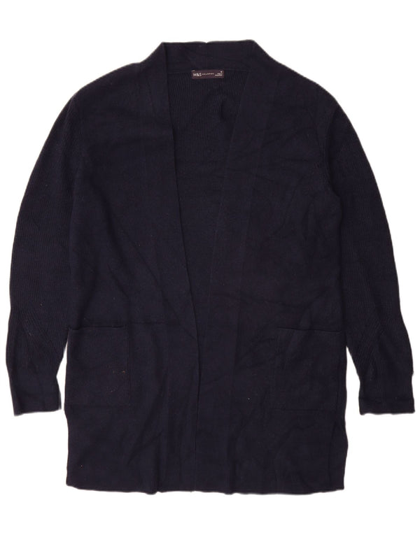 Marks & Spencer Suéter Cárdigan Abierto Largo para Mujer UK 46 Grande Azul Marino