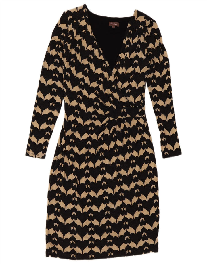 Phase Eight Vestido de tubo con patrón abstracto para mujer UK 42 Mediano Negro