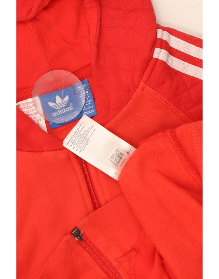 ADIDAS Sudadera con capucha y cremallera para niño 11-12 años Algodón rojo