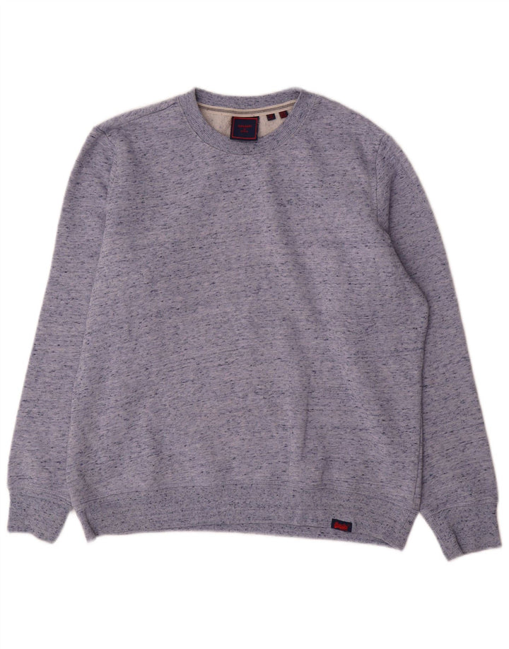 Superdry Sudadera extragrande para mujer, jersey, talla 40, talla mediana, color azul