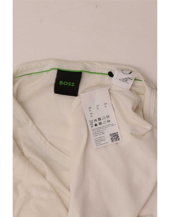 Camiseta Hugo Boss Hombre Top Medium Blanco Algodón