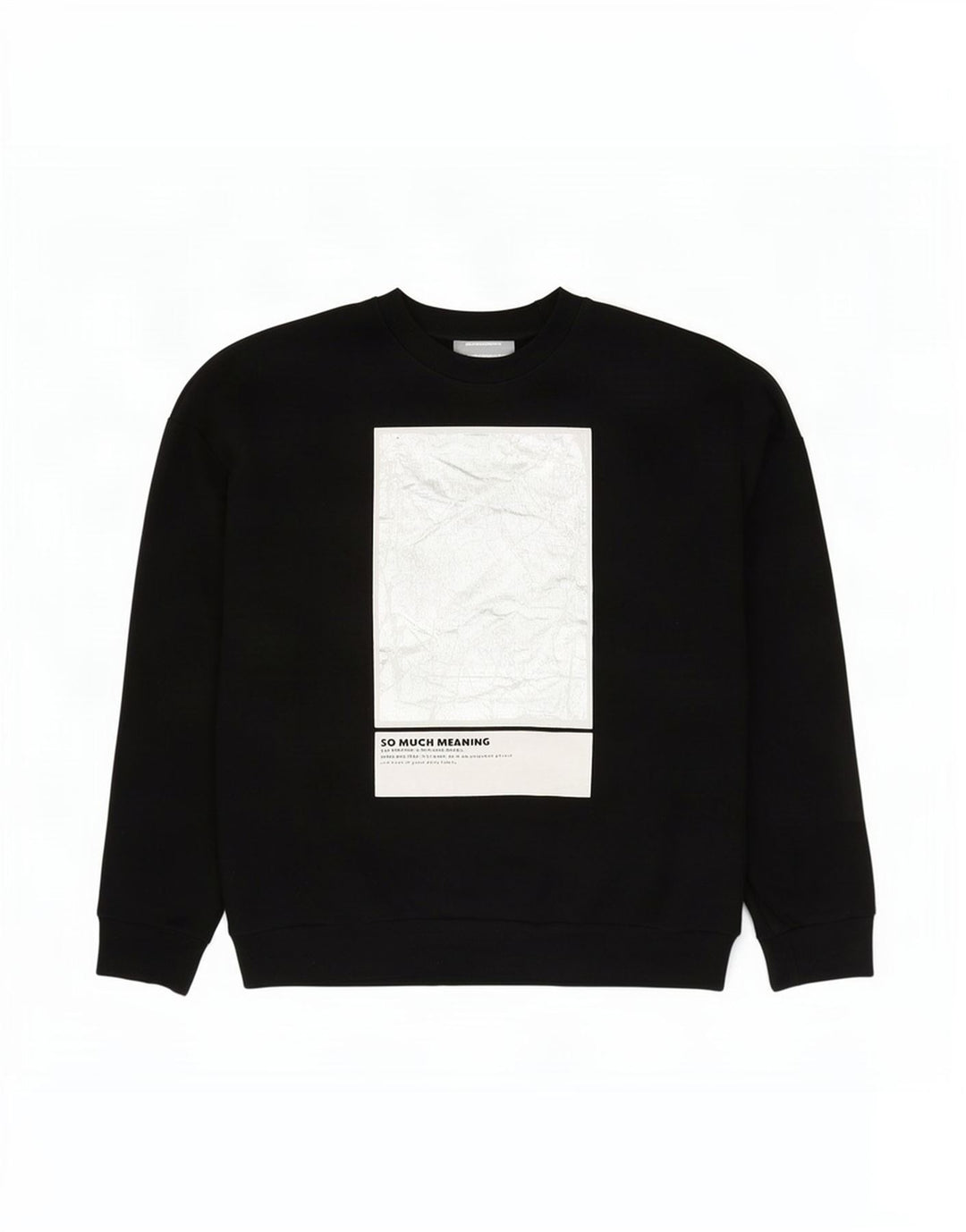Zara Mujer Gráfico Sudadera De Gran Tamaño Jersey Reino Unido 46 Grande Algodón Negro