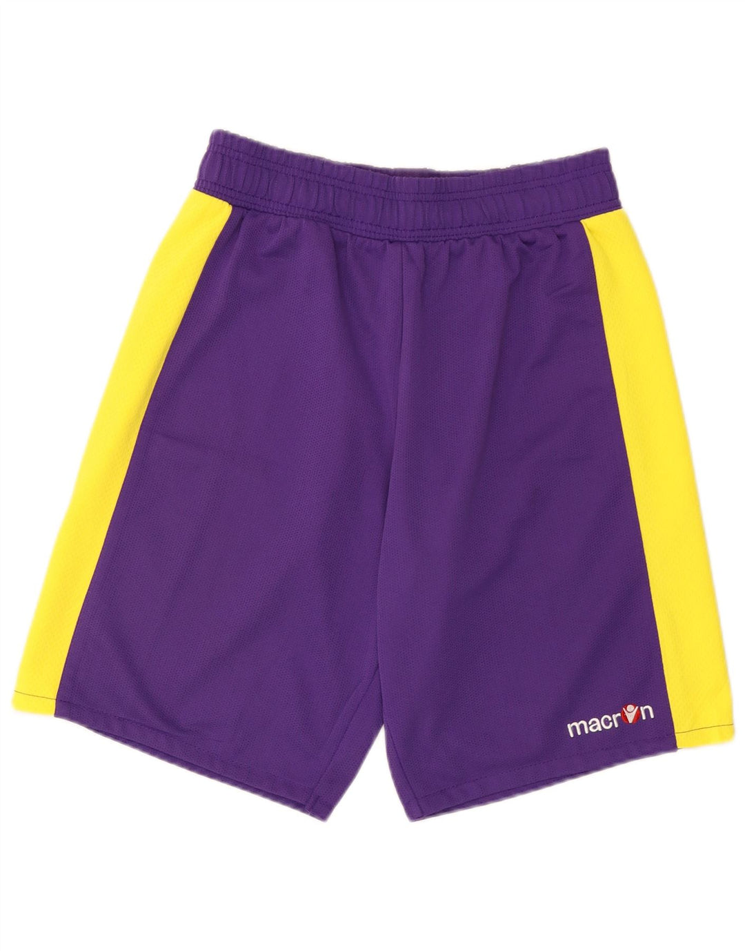 Macron Hombre Shorts Deportivos Poliéster Color Block Morado Medio