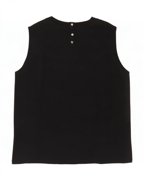 Max Mara Blusa sin mangas de fin de semana para mujer UK 46 Grande Negro