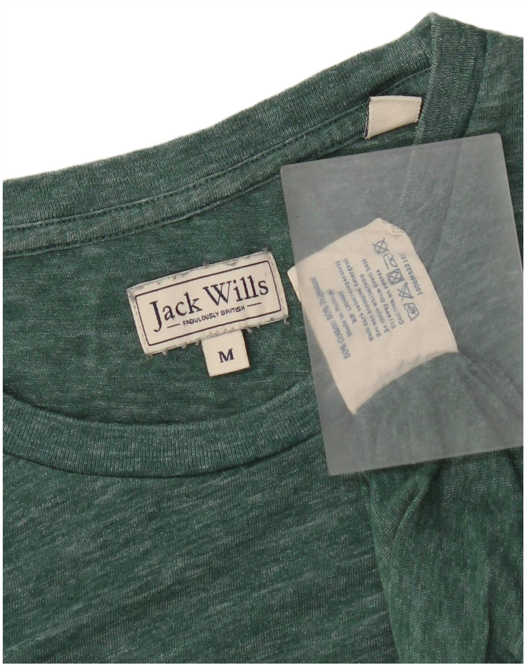 Camiseta Jack Wills para hombre Top de algodón moteado verde medio