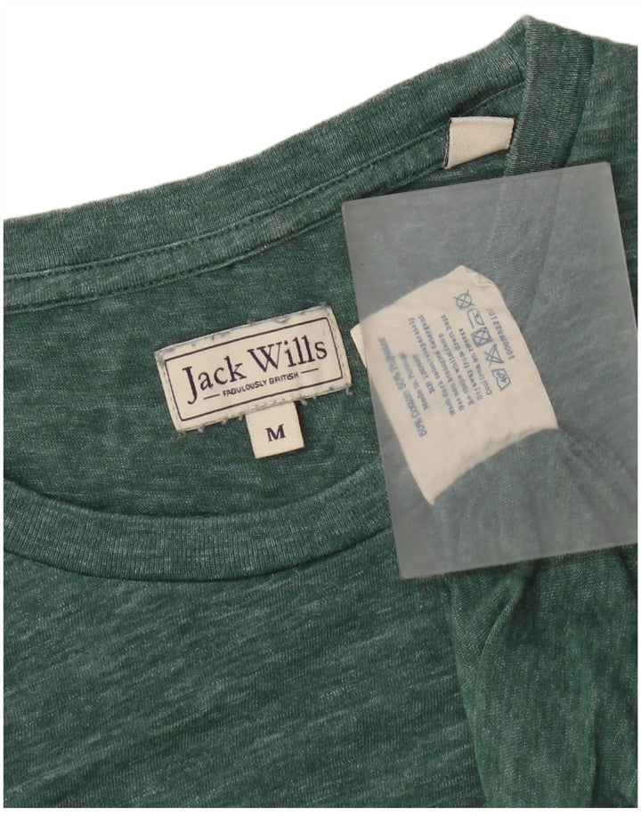 Camiseta Jack Wills para hombre Top de algodón moteado verde medio