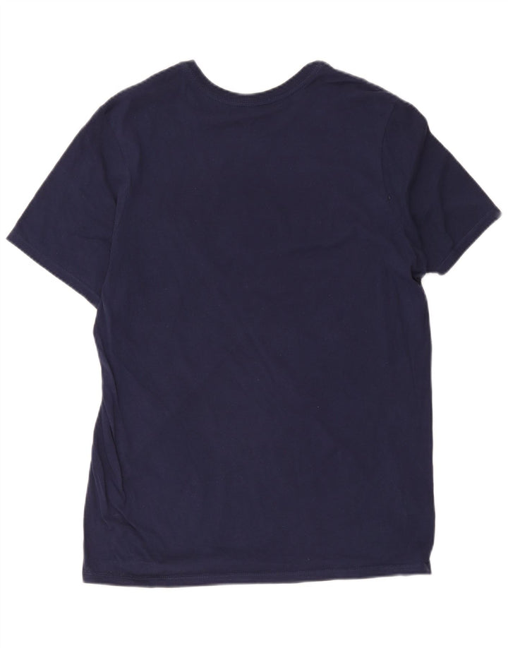 Nike Camiseta con gráfico de corte atlético para hombre, talla mediana, azul marino