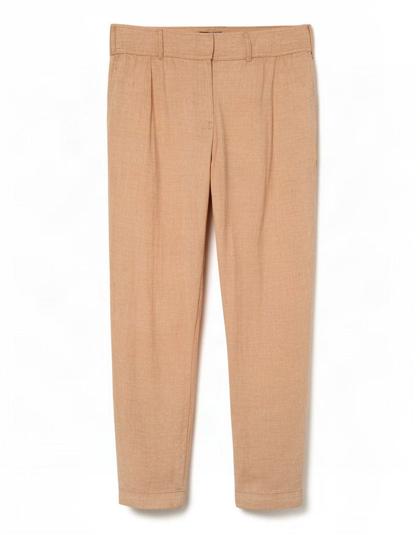 Marks & Spencer Pantalones chinos ajustados para mujer UK 8 Small W28 L28 Lino rosa